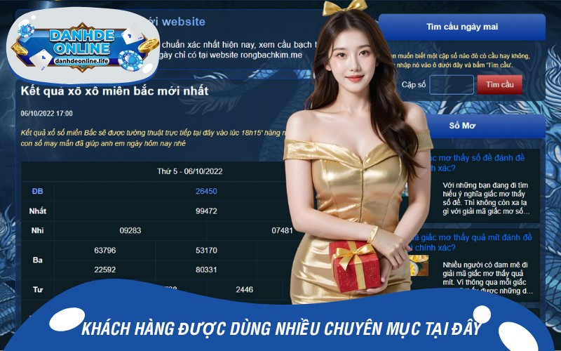 Khách hàng được dùng nhiều chuyên mục tại đây