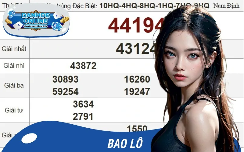 Người chơi bao lô sẽ cược vào các con số xuất hiện ở mọi giải